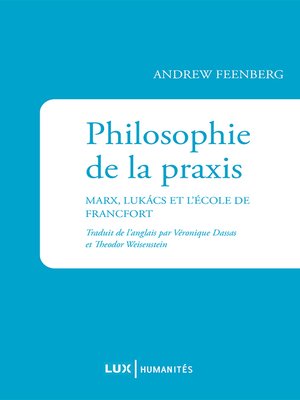 cover image of Philosophie de la praxis